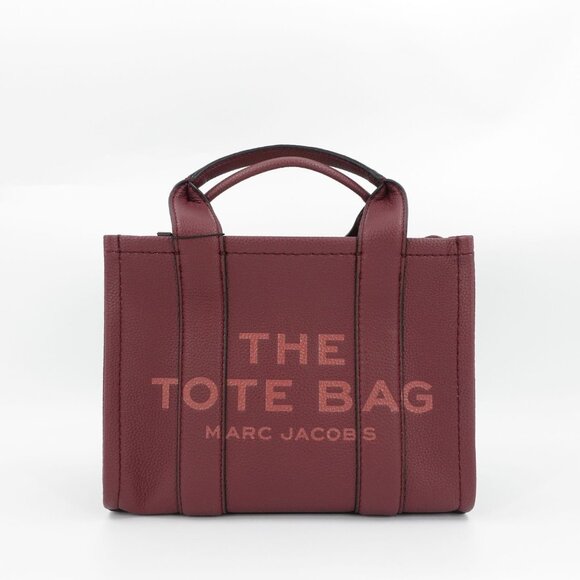 Marc Jacobs Women's The Small Leather Tote Bag Dark Red OS